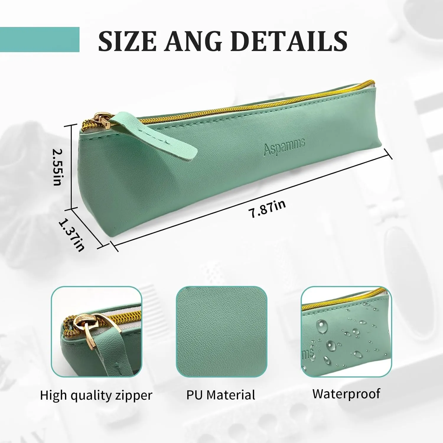 3PCS Small Makeup Bag for Purse, Mini Portable Cosmetic Bag for Women, Coin Purse Lipstick Cosmetic Accessories Leather Organizer, Small Travel Kit Storage Pouch