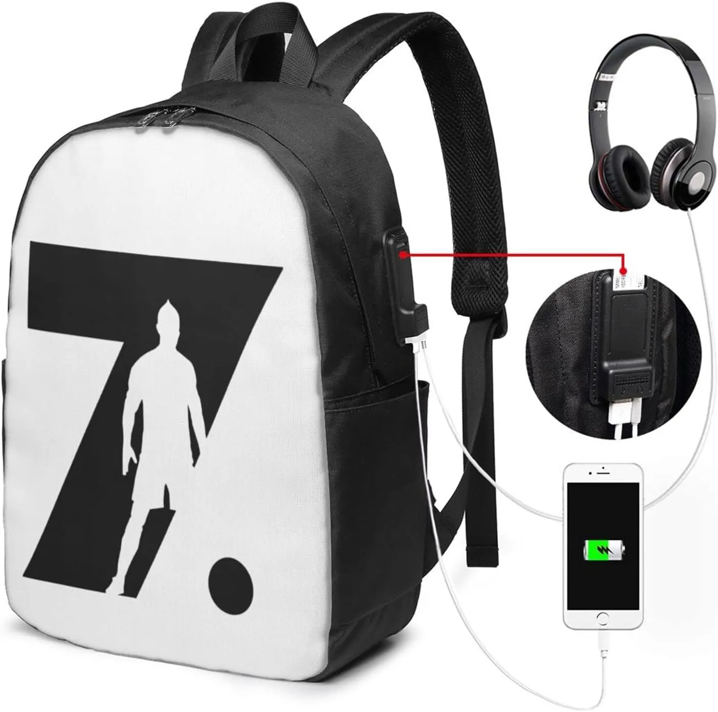 #7 Backpacks Bag Laptop Bag Bookbag Usb Backpack 17 Inch For Daily