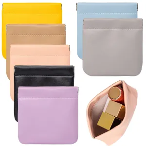 7 Pack Pocket Cosmetic Bags Portable Travel Makeup Pouches Small Waterproof Purese Makeup Bag Multicolor Pocket Cosmetic Bags Squeeze for Cosmetics Jewelry