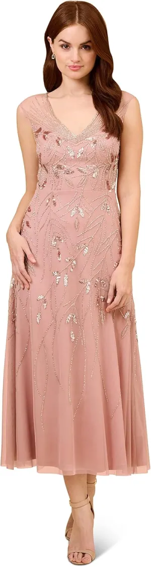 Adrianna Papell Women's Beaded Ankle Dress