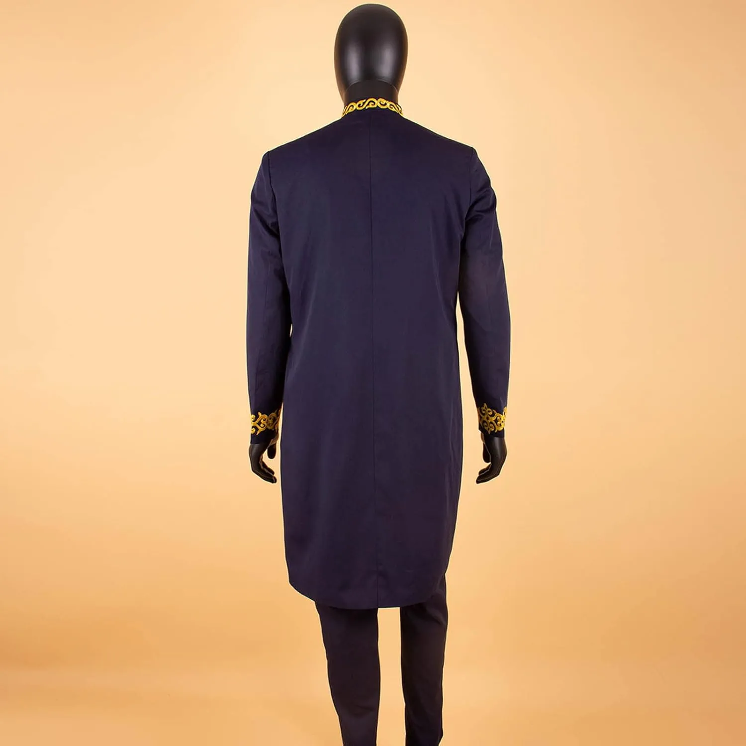 African Suits for Men Dashiki Embroidery Jackets and Pants 2 Piece Set Slim Fit Formal Outfits Wedding