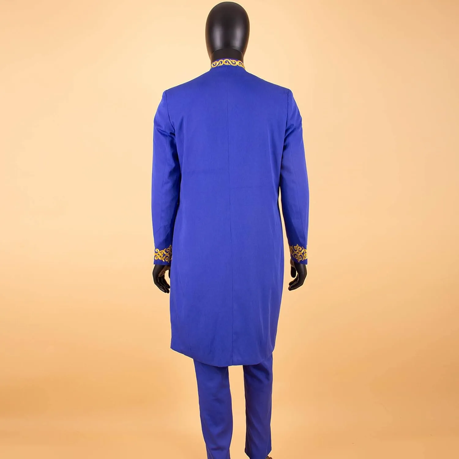 African Suits for Men Dashiki Embroidery Jackets and Pants 2 Piece Set Slim Fit Formal Outfits Wedding