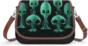 Aliens Shoulder Bags PU Leather Shoulder Handbag Large Capacity Crossbody Bag for Women