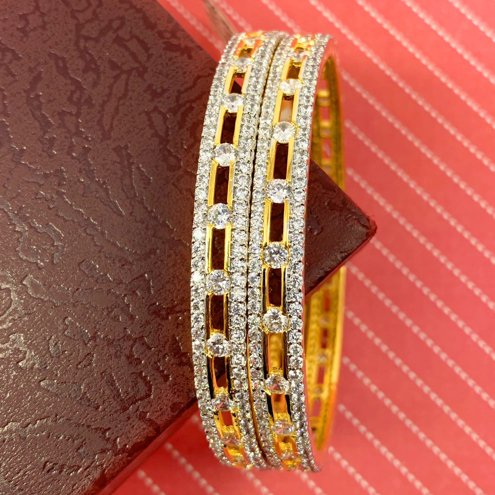American Diamond Stone Bangles (Design 2)
