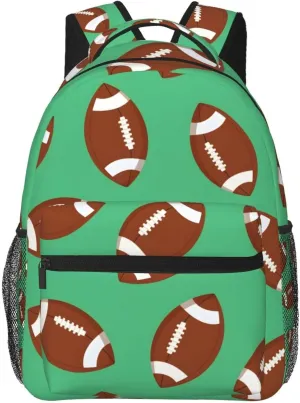 American Football Travel Laptop Backpack for Women Lightweight College Backpack Adjustable Fits 15.6 Inch Laptop Bag Waterproof for Gym, Men, Work