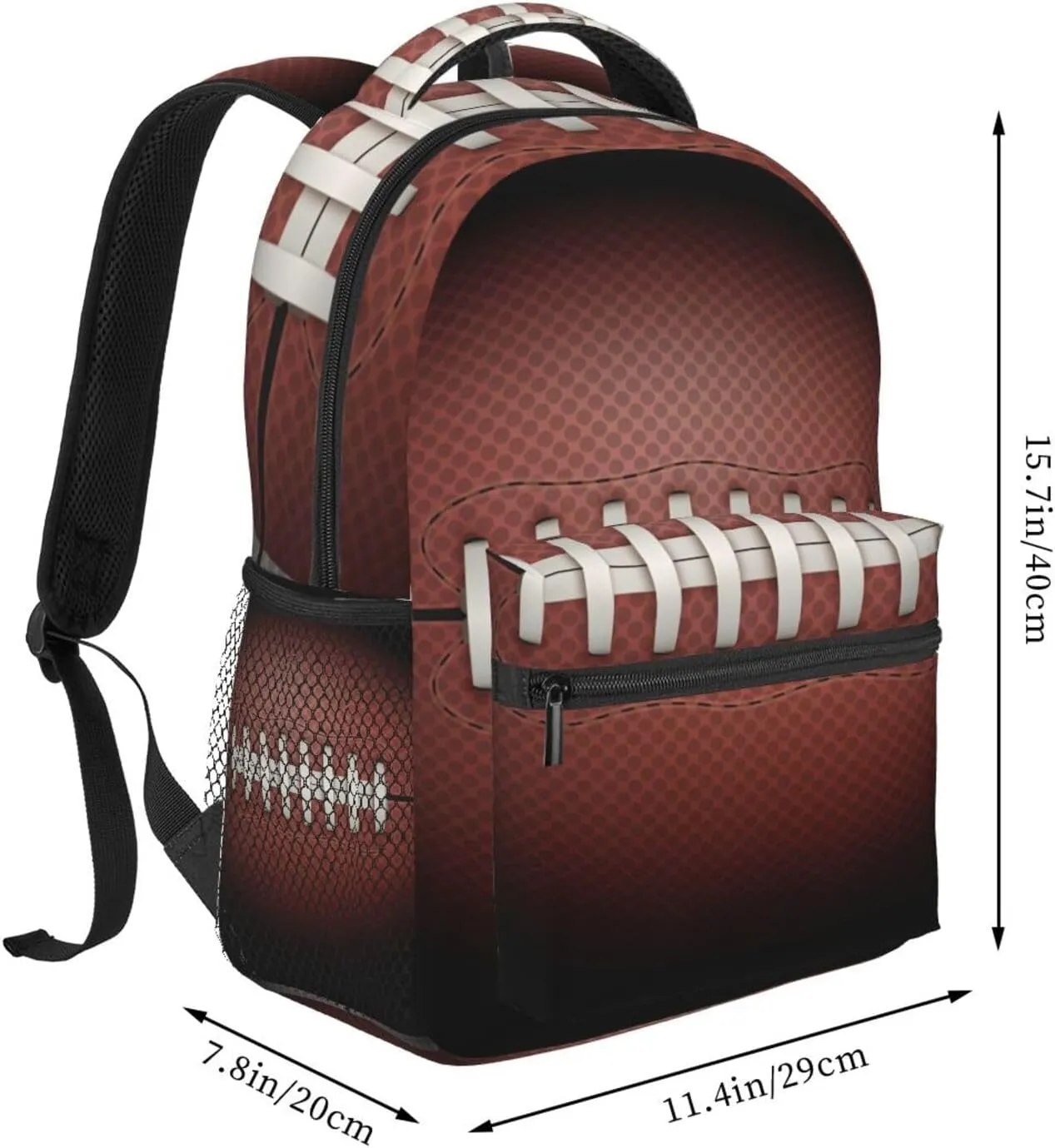 American Football Travel Laptop Backpack Women Lightweight Backpack Adjustable College Backpack Fits 15.6 Inch Laptop Waterproof Travel Backpack for Men, Work, Travel, Women
