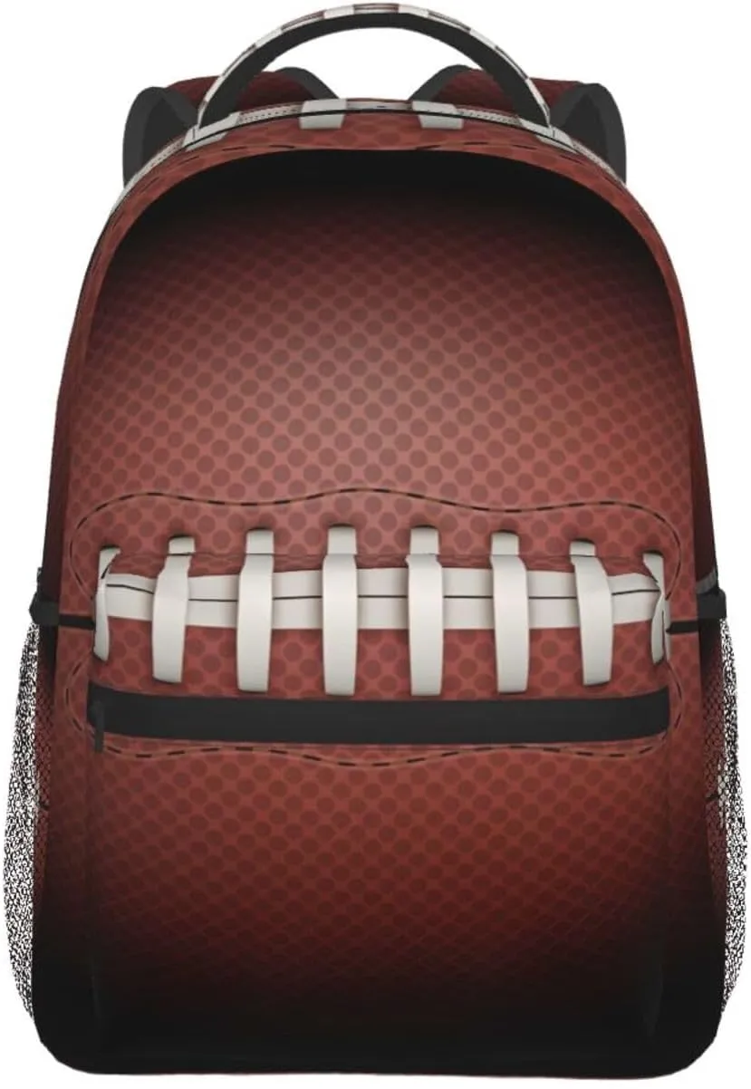 American Football Travel Laptop Backpack Women Lightweight Backpack Adjustable College Backpack Fits 15.6 Inch Laptop Waterproof Travel Backpack for Men, Work, Travel, Women