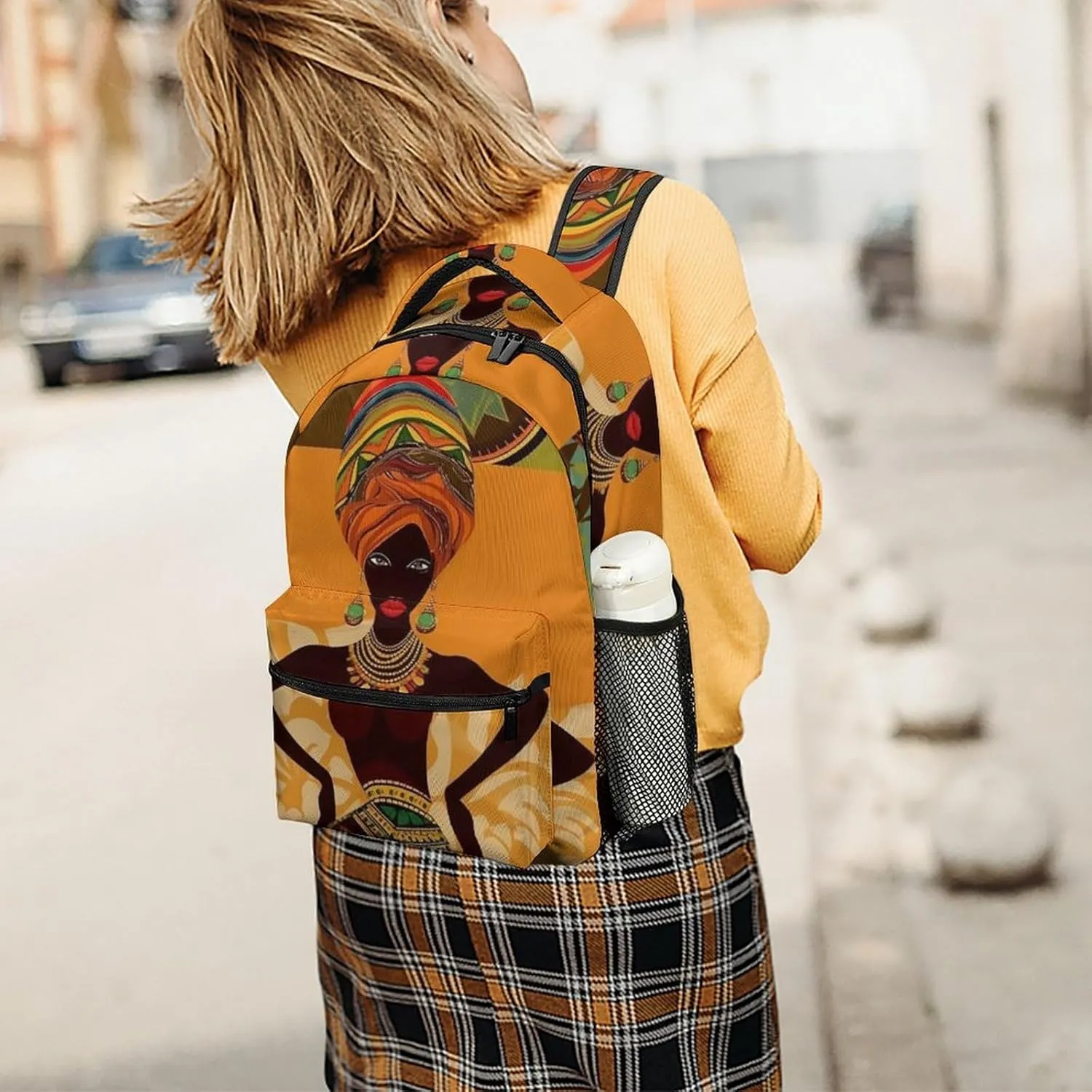 Backpacks African Woman Travel Bag Laptop Backpack Casual Daypack for Weekender Business Hiking
