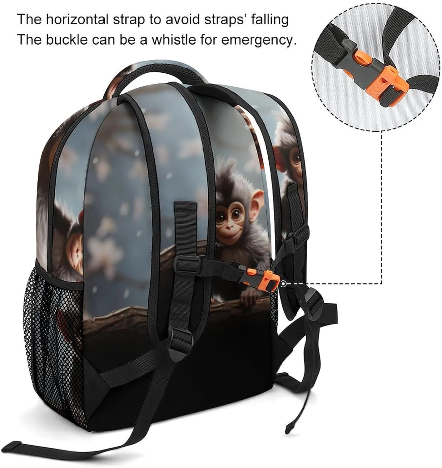 Backpacks Cute Monkey Travel Bag Laptop Backpack Casual Daypack for Weekender Business Hiking