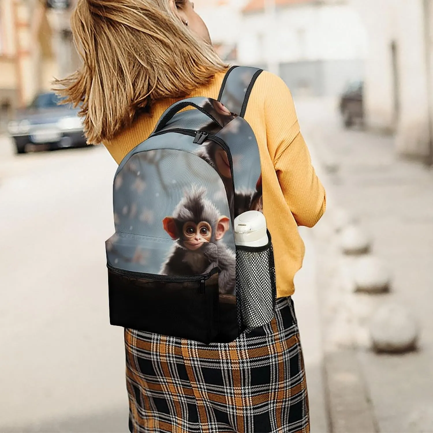 Backpacks Cute Monkey Travel Bag Laptop Backpack Casual Daypack for Weekender Business Hiking