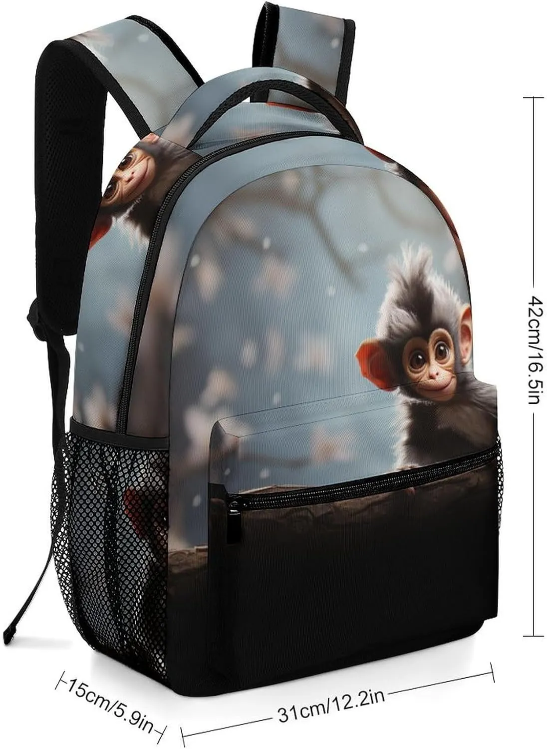 Backpacks Cute Monkey Travel Bag Laptop Backpack Casual Daypack for Weekender Business Hiking
