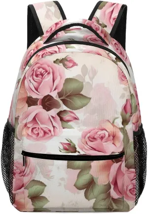 Backpacks Rose Floral Travel Bag Laptop Backpack Casual Daypack for Weekender Business Hiking