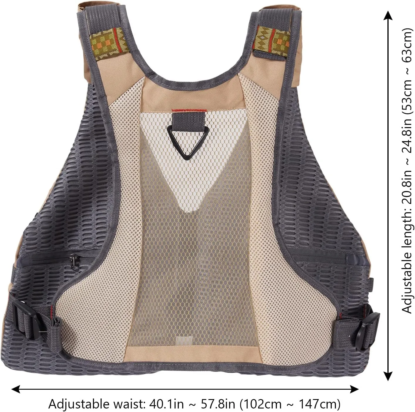 BASSDASH Fly Fishing Vest with Pockets Adjustable Size for Men Women Bass Trout Fishing FV12
