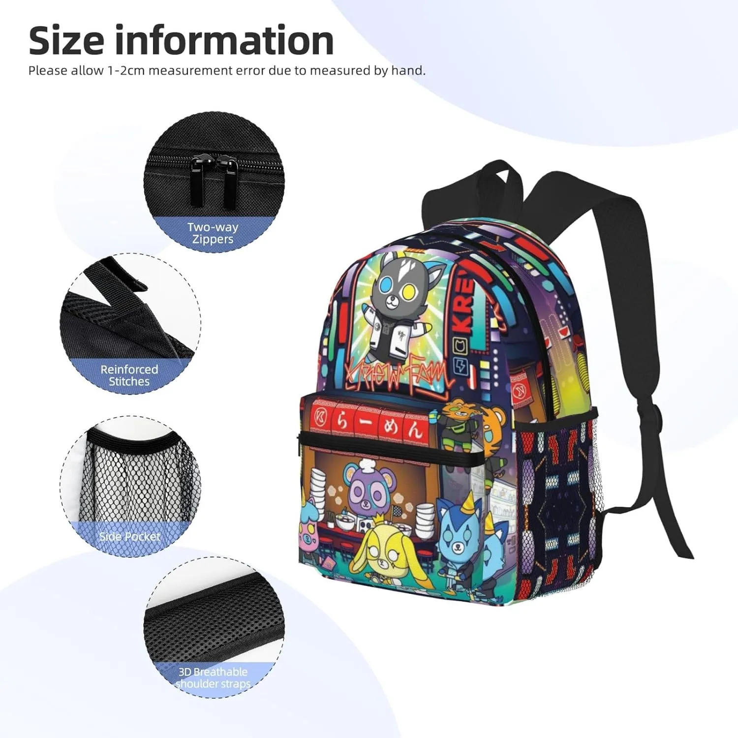 Big Capacity Backpack Fashion Daypack With Adjustable Straps Travel Laptop Backpacks, Black7