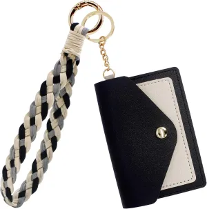BIHRTC PU Wristlet Keychain Wallet Holder Handmade Wristband Bracelet
