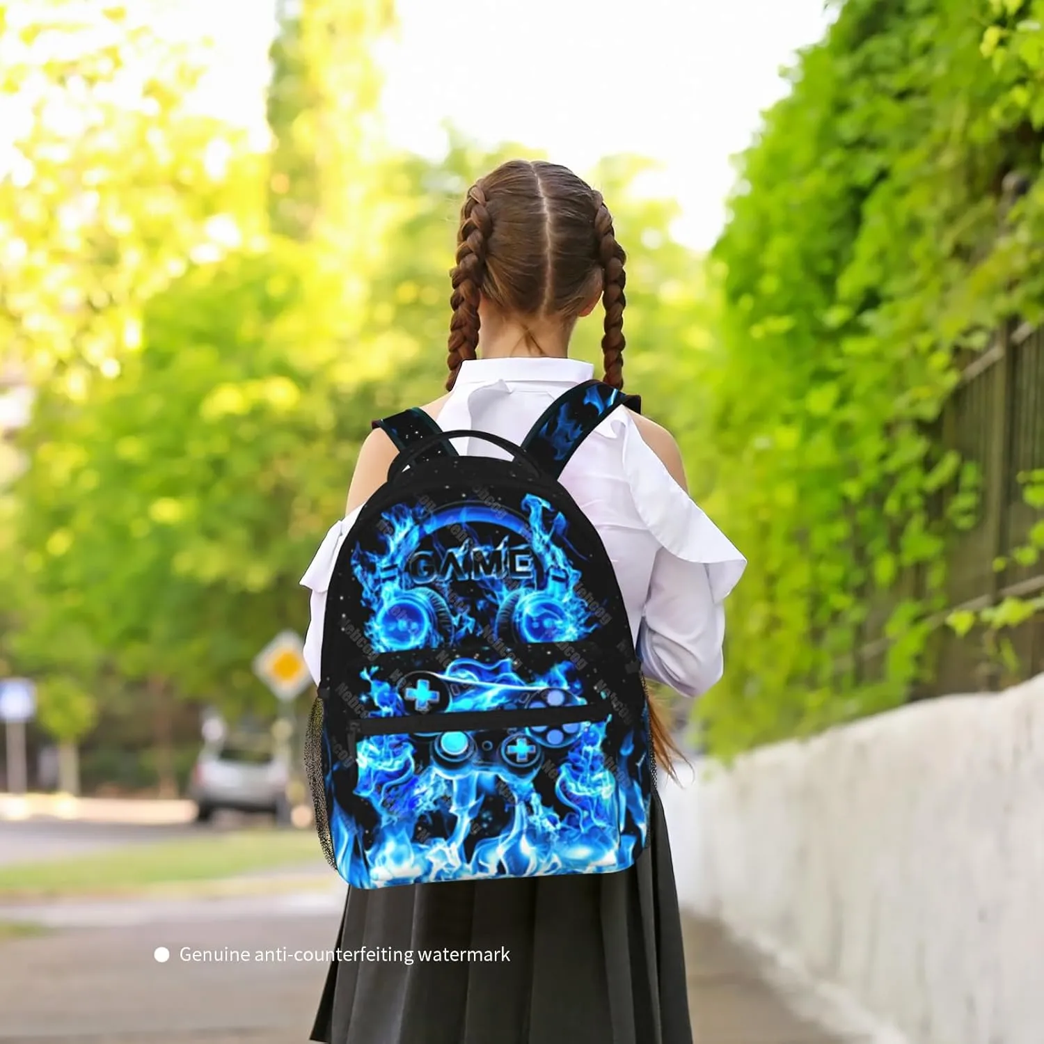Boys Backpack For Kids School Backpack For Children Game Bookbag Teens Elementary Middle School Boys Back packs for Boy 6-18 Waterproof Lightweight 17 Inches Travel Back Pack