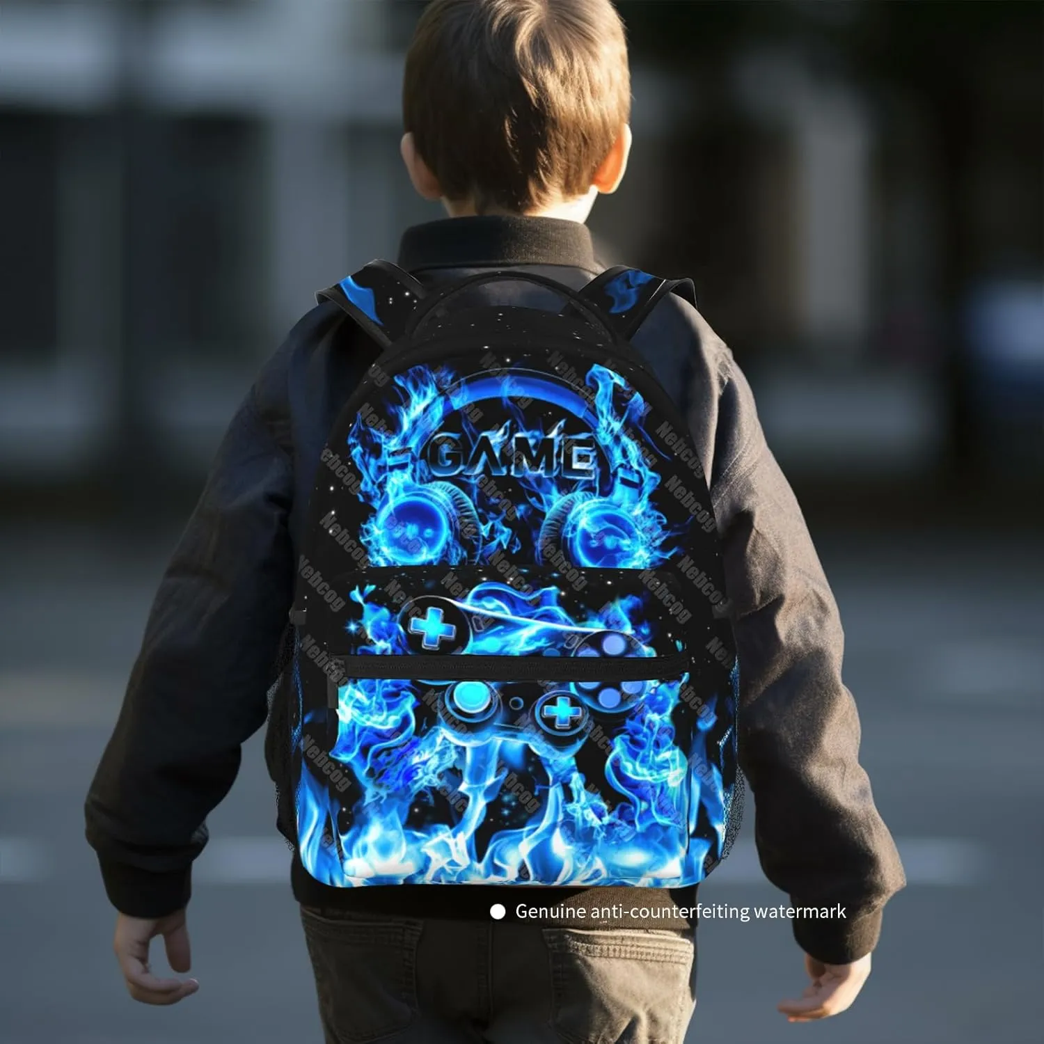 Boys Backpack For Kids School Backpack For Children Game Bookbag Teens Elementary Middle School Boys Back packs for Boy 6-18 Waterproof Lightweight 17 Inches Travel Back Pack