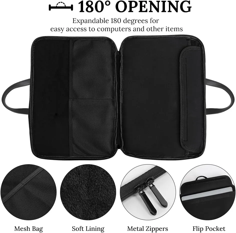 British Flag Building Silhouette Leather Bag Laptop Case Slim Water Resistant Computer Bags with Handle Briefcase for Work