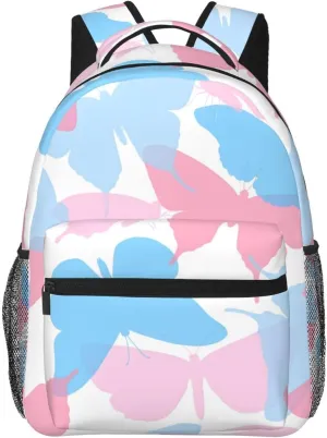 Butterfly Travel Laptop Backpack for Women Lightweight College Backpack Adjustable Fits 15.6 Inch Laptop Bag Waterproof for Gym, Men, Work