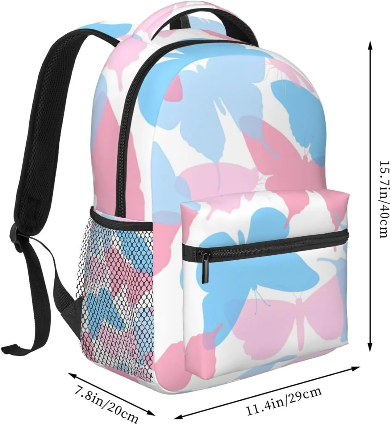 Butterfly Travel Laptop Backpack for Women Lightweight College Backpack Adjustable Fits 15.6 Inch Laptop Bag Waterproof for Gym, Men, Work
