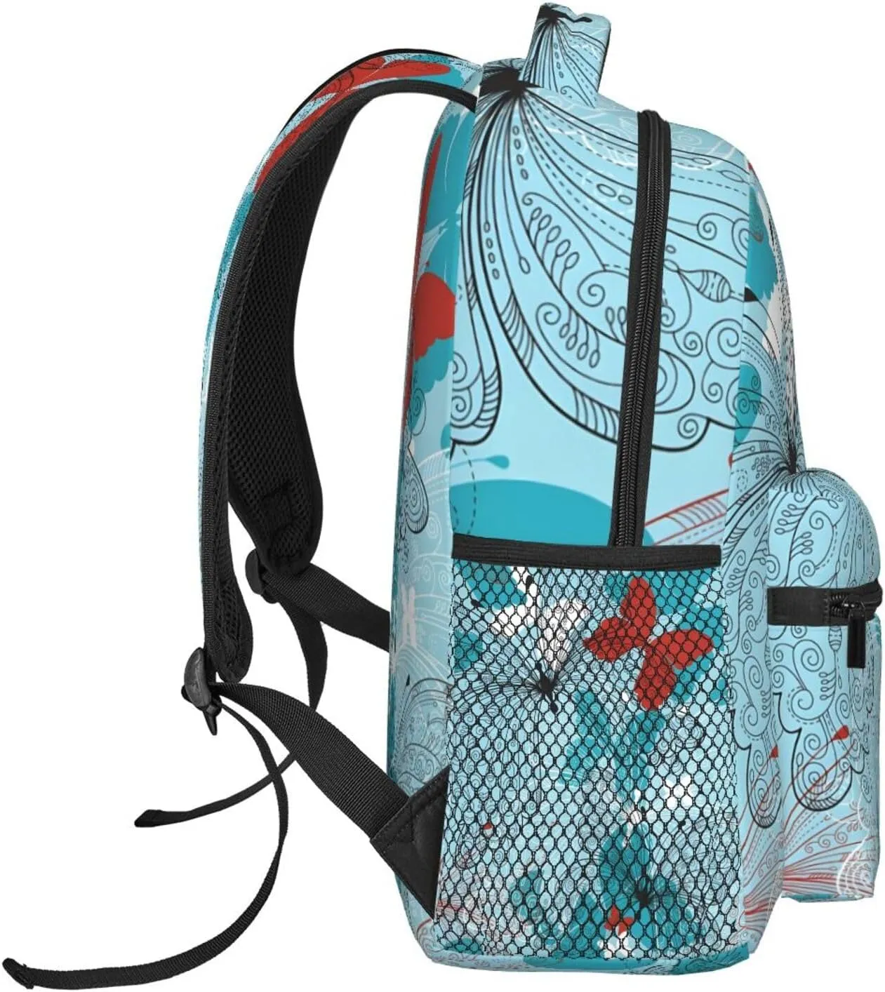 Butterfly Travel Laptop Backpack for Women Lightweight College Backpack Adjustable Fits 15.6 Inch Laptop Bag Waterproof for Gym, Men, Work
