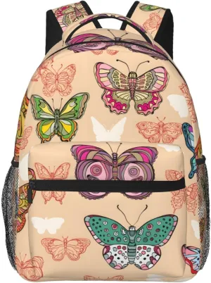 Butterfly Travel Laptop Backpack for Women Lightweight College Backpack Adjustable Fits 15.6 Inch Laptop Bag Waterproof for Work, Men, Gym