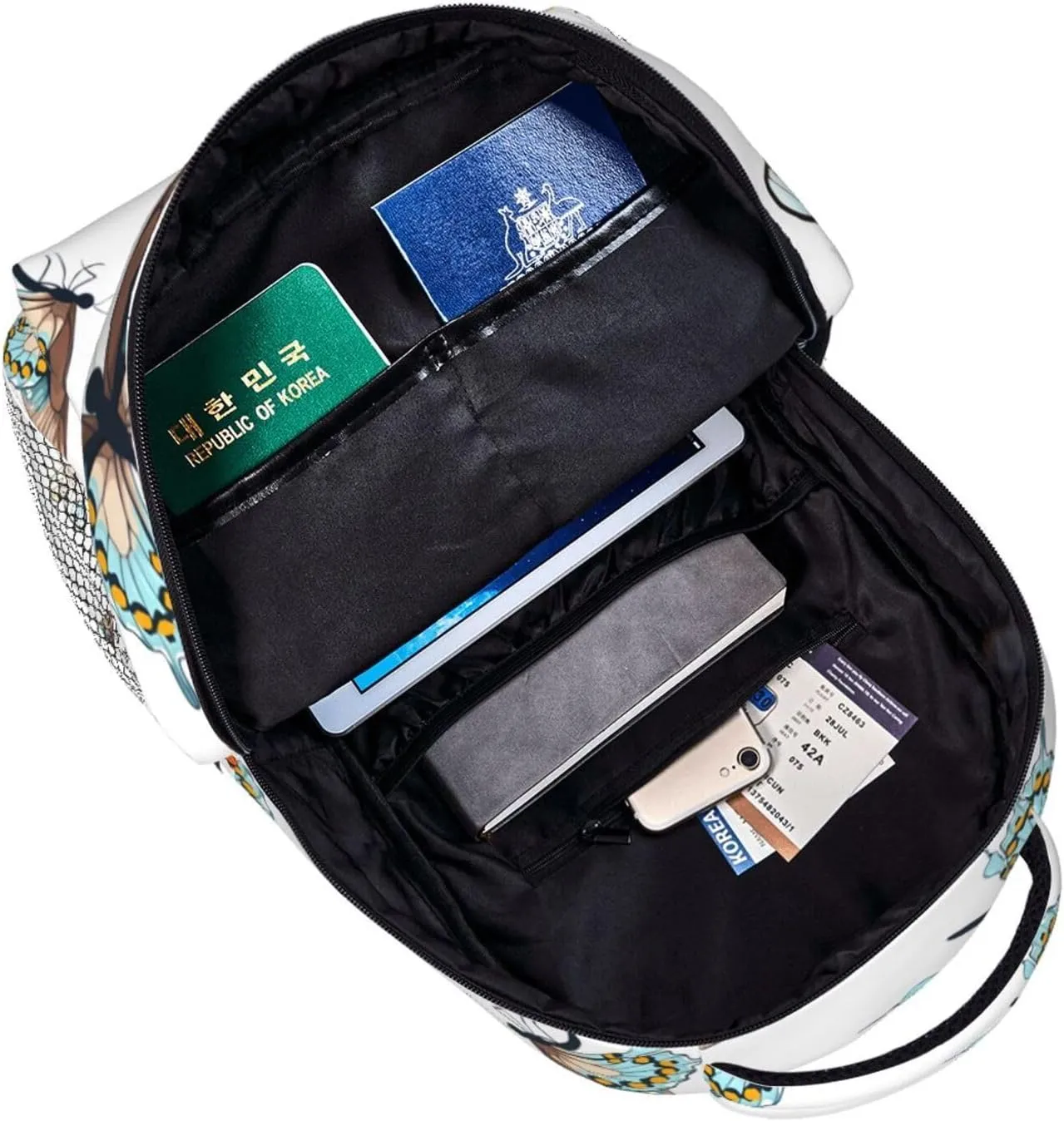 Butterfly Travel Laptop Backpack Women Lightweight Backpack Adjustable College Backpack Fits 15.6 Inch Laptop Waterproof Travel Backpack for Women, Travel
