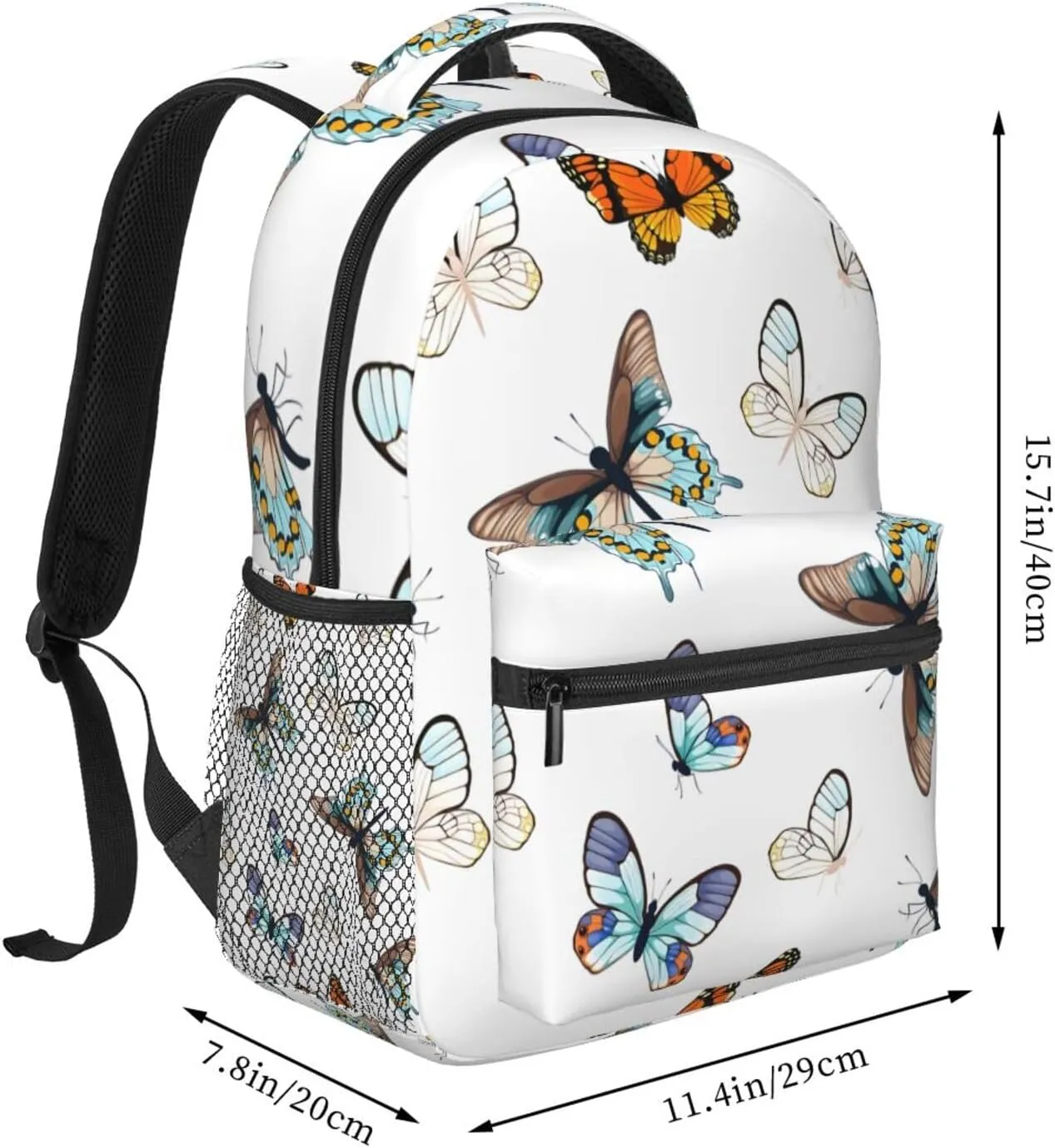 Butterfly Travel Laptop Backpack Women Lightweight Backpack Adjustable College Backpack Fits 15.6 Inch Laptop Waterproof Travel Backpack for Women, Travel