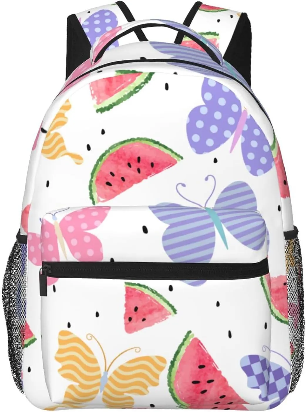 Butterfly Watermelon Lightweight Laptop Backpack Lightweight Multipurpose Travel Casual Daypack Unisex College Backapcks for Men Women Adults Hiking Traveling Camping