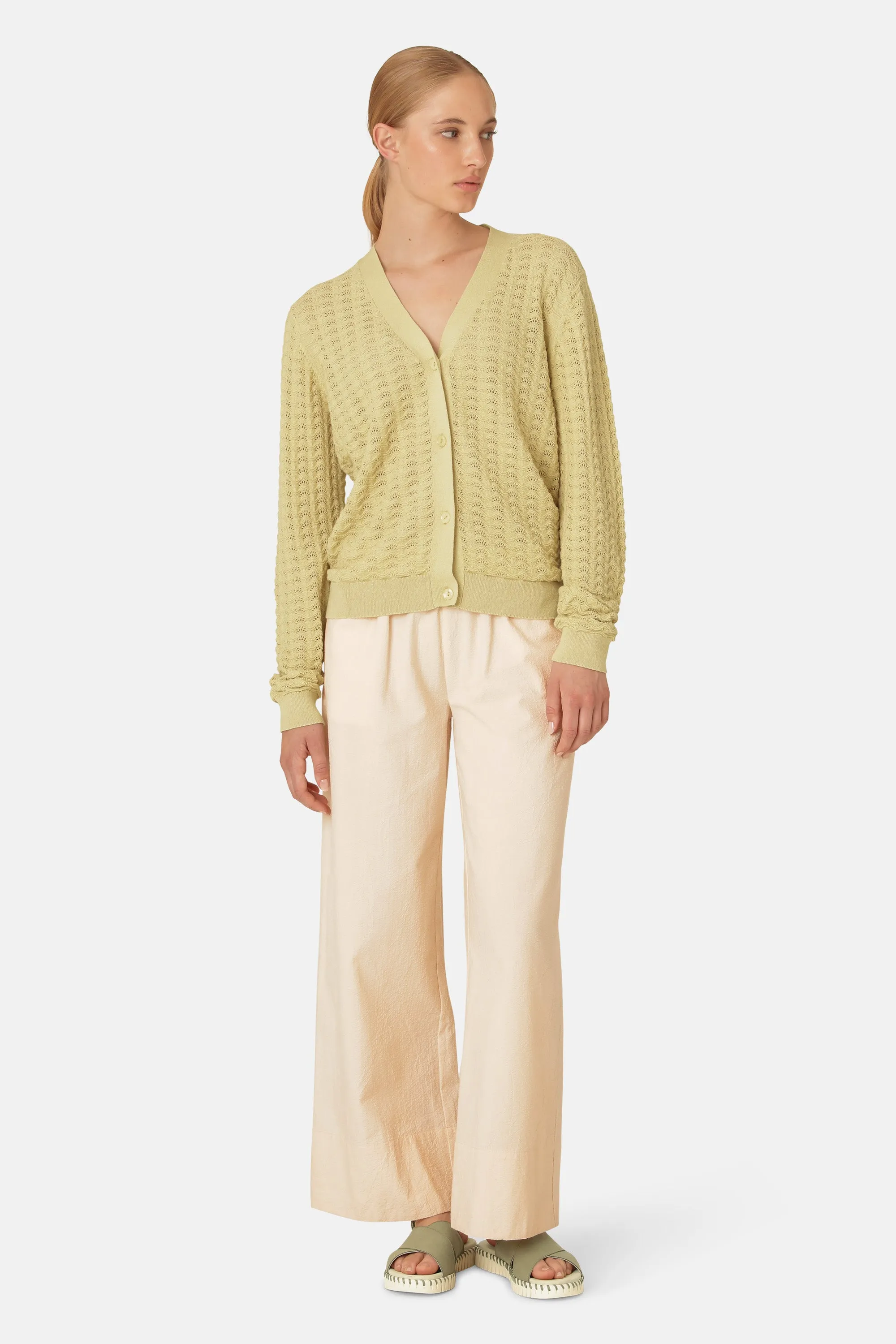 Cardigan - Olive Grass