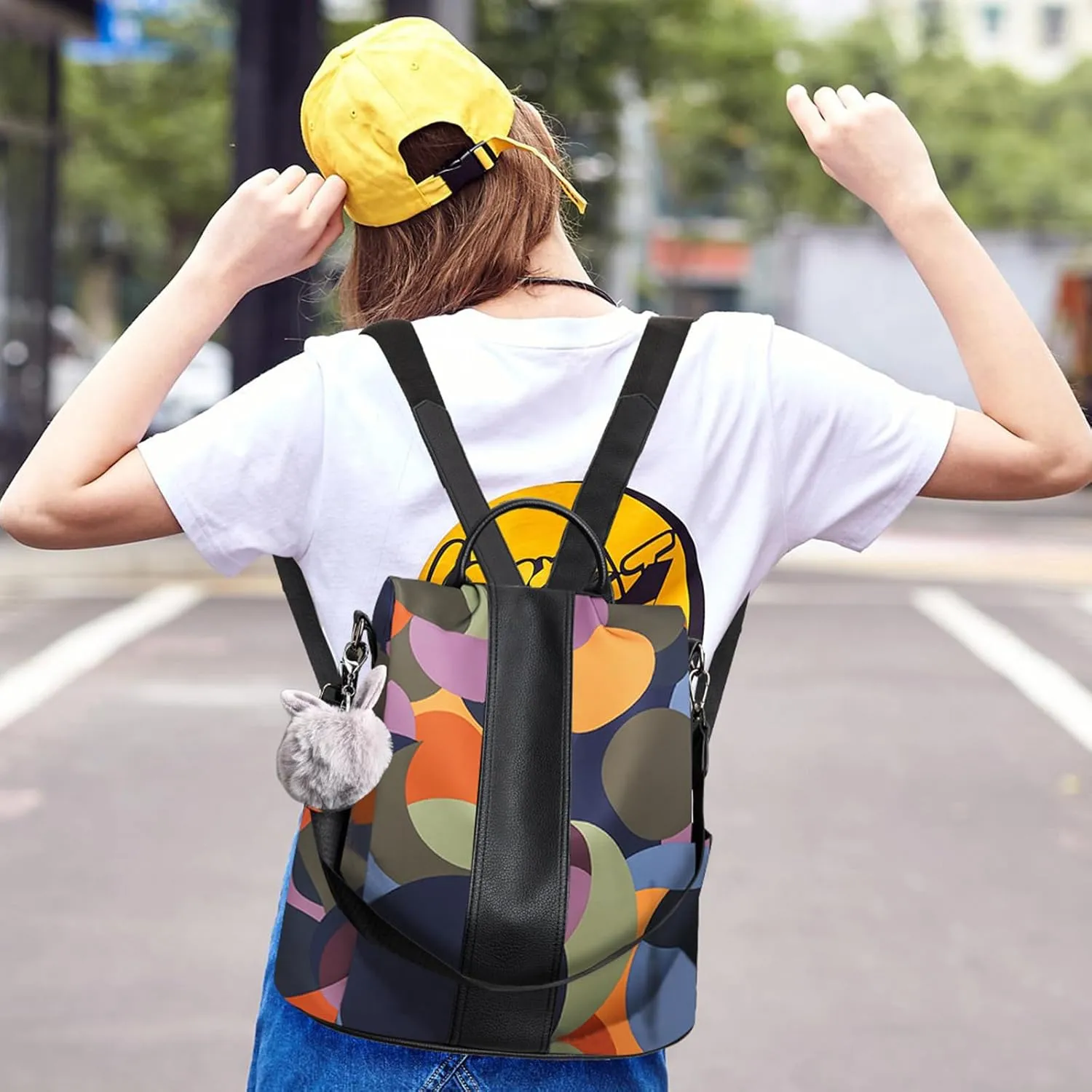 CHARMORE Women Backpack Purse Waterproof Nylon Anti-theft Rucksack Shoulder Bags