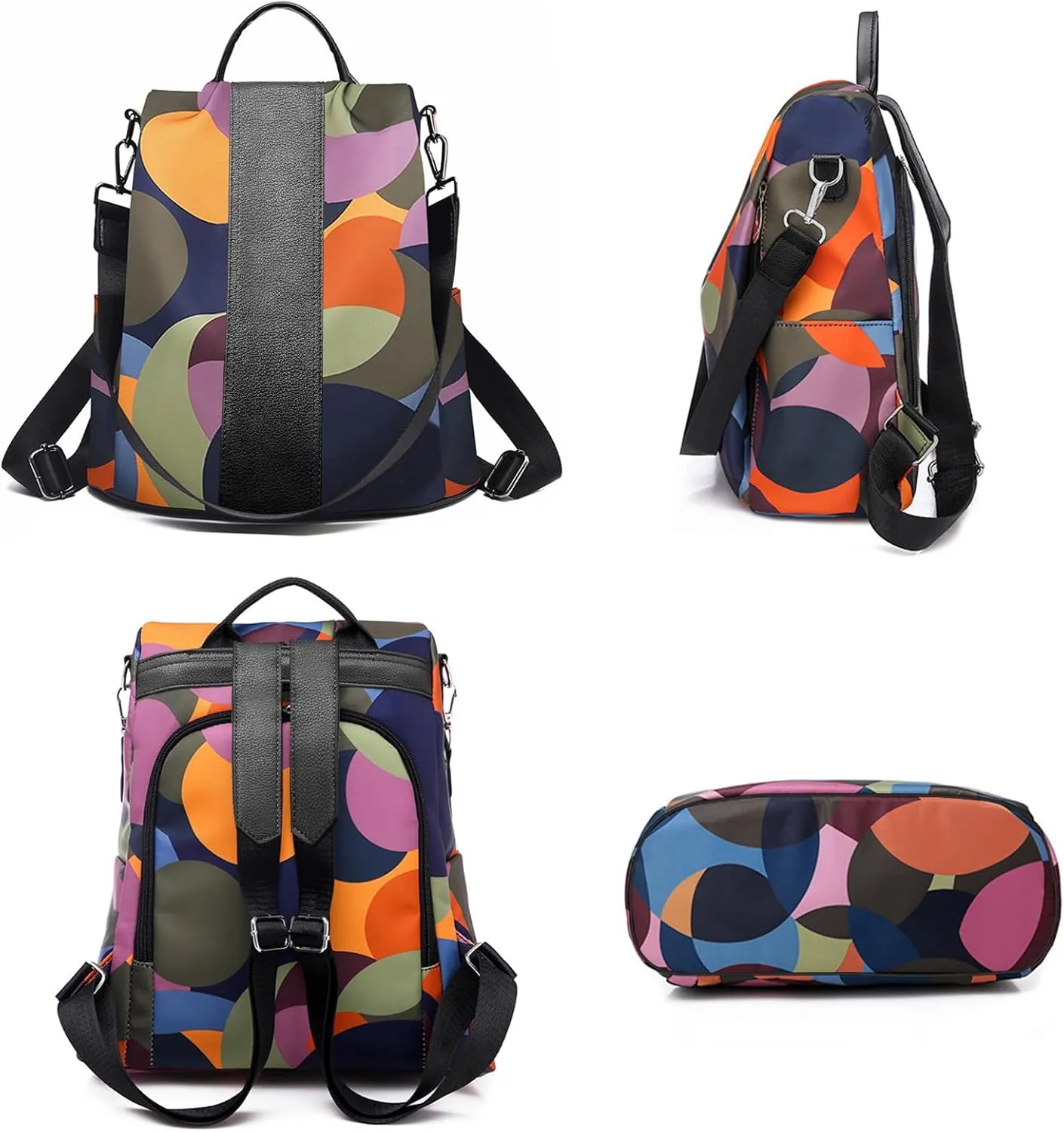 CHARMORE Women Backpack Purse Waterproof Nylon Anti-theft Rucksack Shoulder Bags