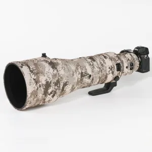 CHASING BIRDS Camouflage Waterproof Lens Coat for Nikon Z 400mm f/2.8 TC VR S Rainproof Lens Protective Cover (Brown Grid)