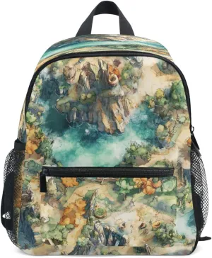 Cool Backpacks Teens Boys Cute Diaper Bag Backpack with Chest Strap Game Map