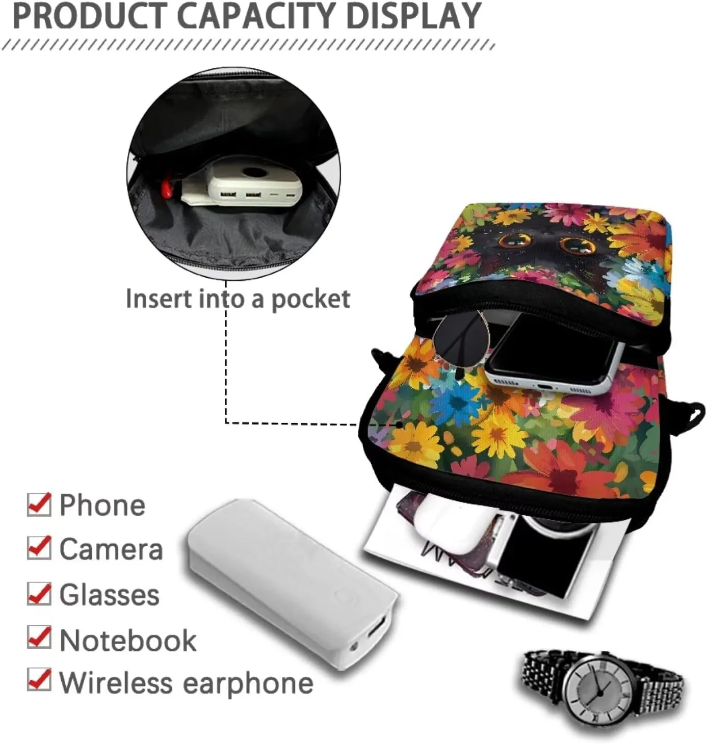 Crossbody Bag for Girls, Small Shoulder Bags Messenger Bag Phone Case Waist Pouch