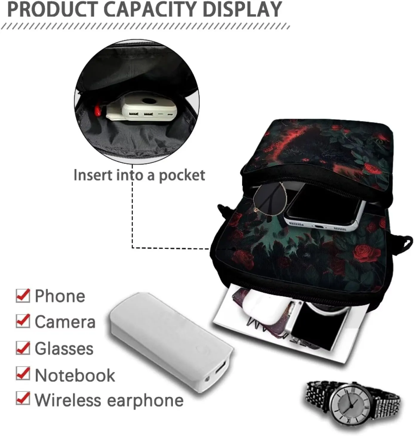 Crossbody Bag for Girls, Small Shoulder Bags Messenger Bag Phone Case Waist Pouch