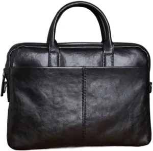 CSCDD Leather Briefcase Men Bag Business Handbag Male Laptop Shoulder Bags Black Briefcase