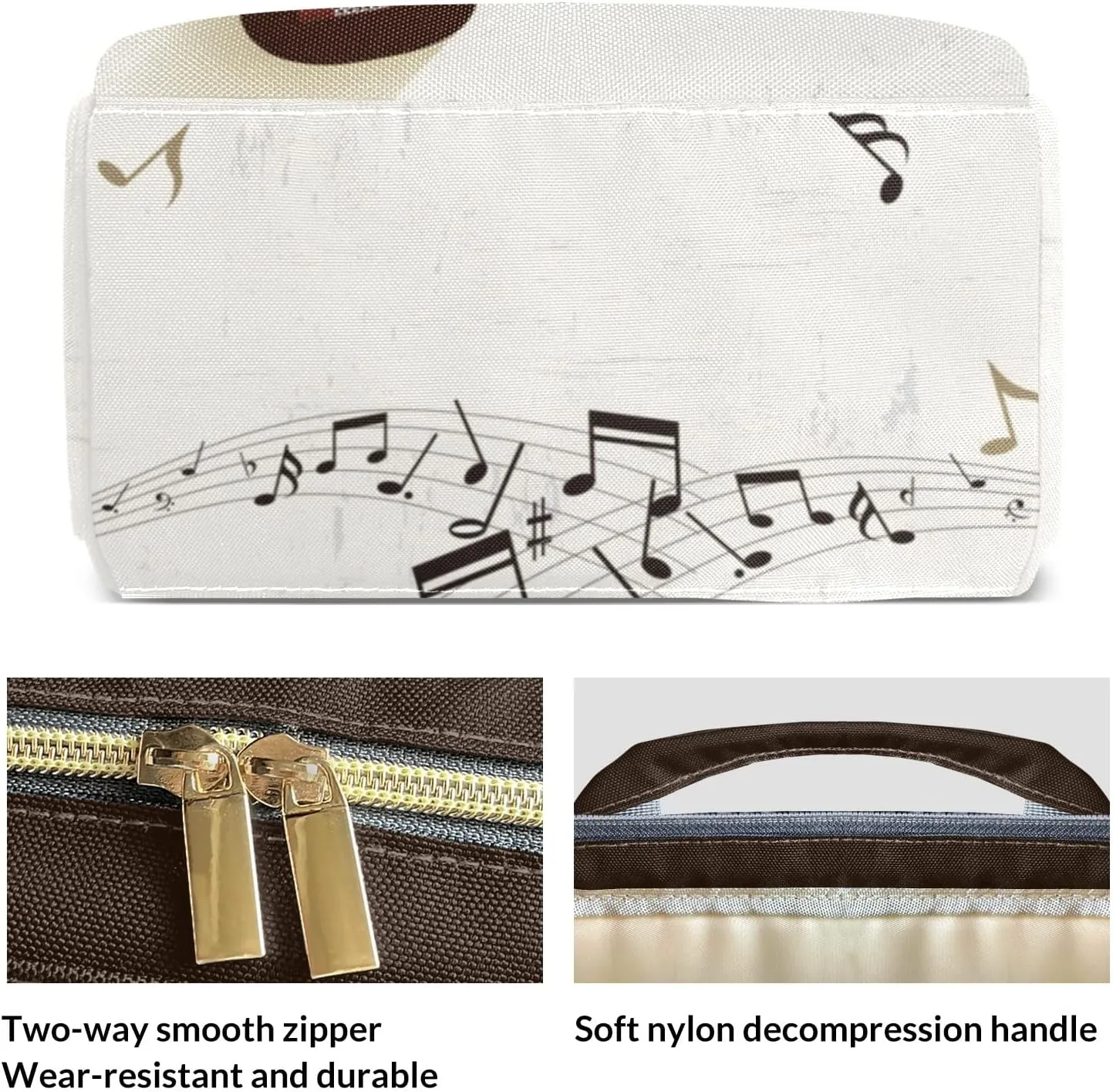 Custom Mummy Bags Music Guitar Diaper Bag Shoulder Backpacks Nursing Giving for Teenager