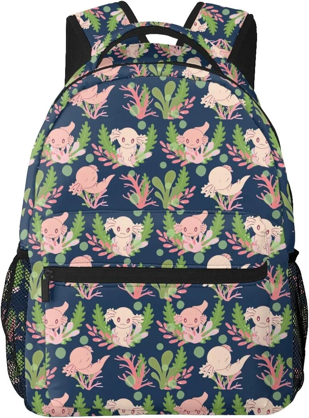 Cute Axolotl Backpack for Women Man Lightweight Laptop Backpacks Book Bag Casual Daypacks for Hiking Travel College Office