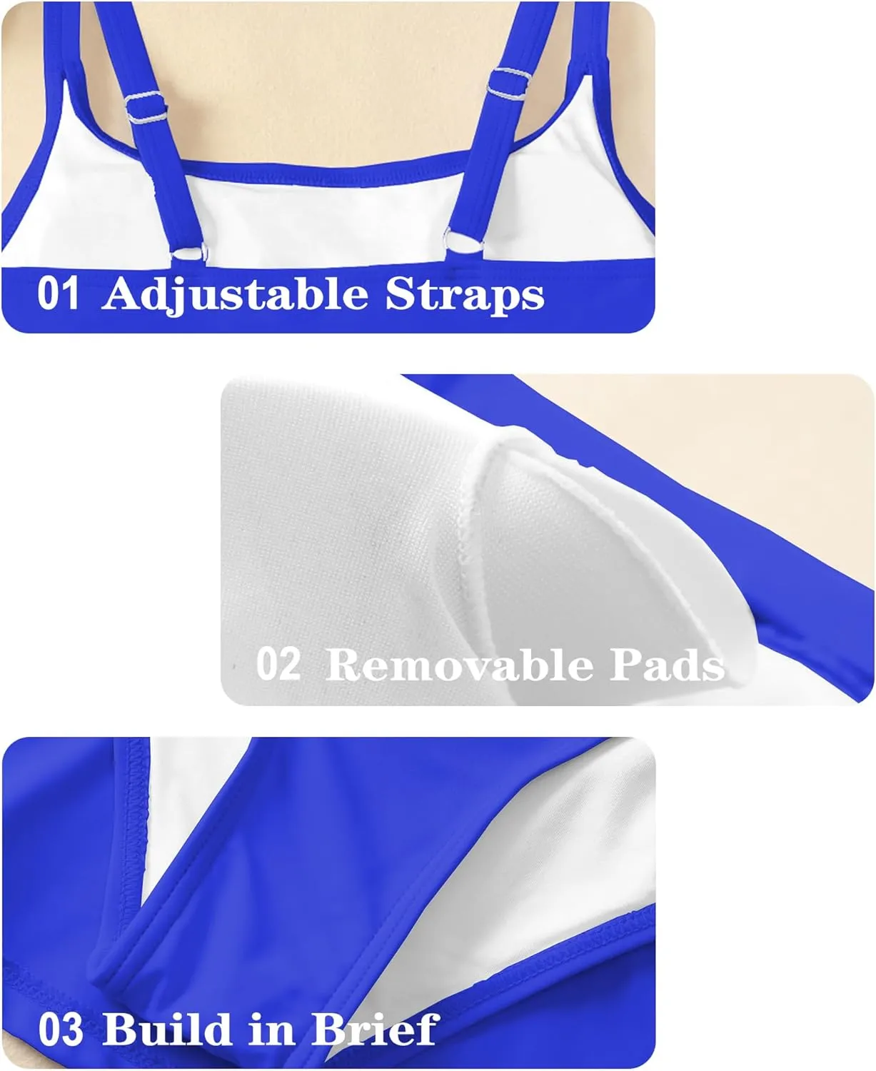 DaiLiWei Two Piece High Waisted Swimsuit for Women Swim Skirt Tankini Bathing Suit Tummy Control Push Up Bikini Set Teen Girl