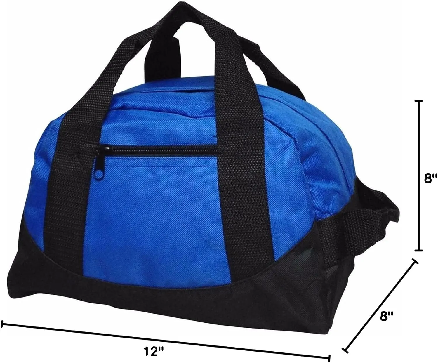 Duffle Bag, Gym, Travel Bag Two Tone (Royal - small (12" x 8" x 8"))