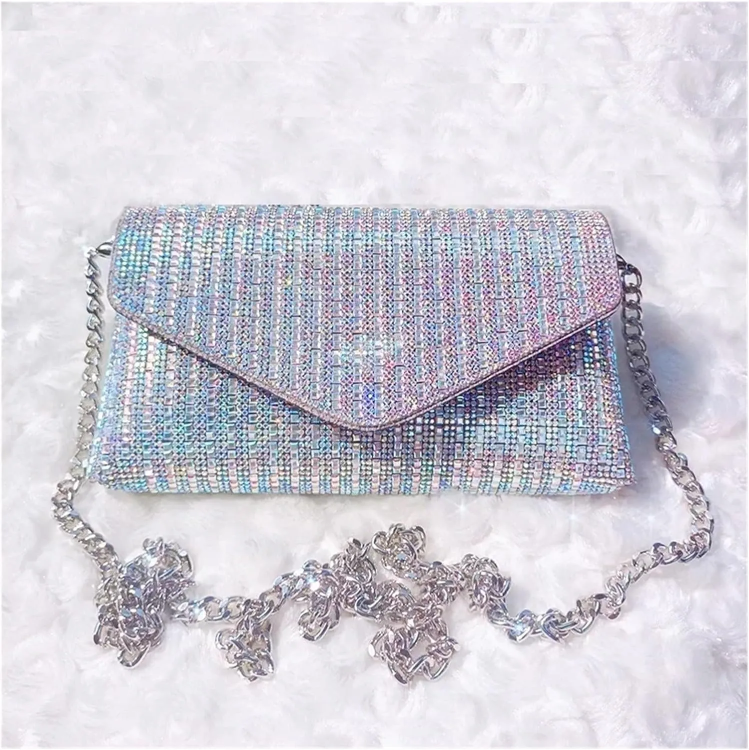 Evening Bag Rhinestone Purse Hand Bags For Women Handbags Chain Silver Purse Party Bags