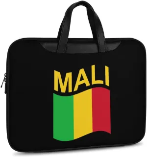 Flag of Mali Leather Bag Laptop Case Slim Water Resistant Computer Bags with Handle Briefcase for Work