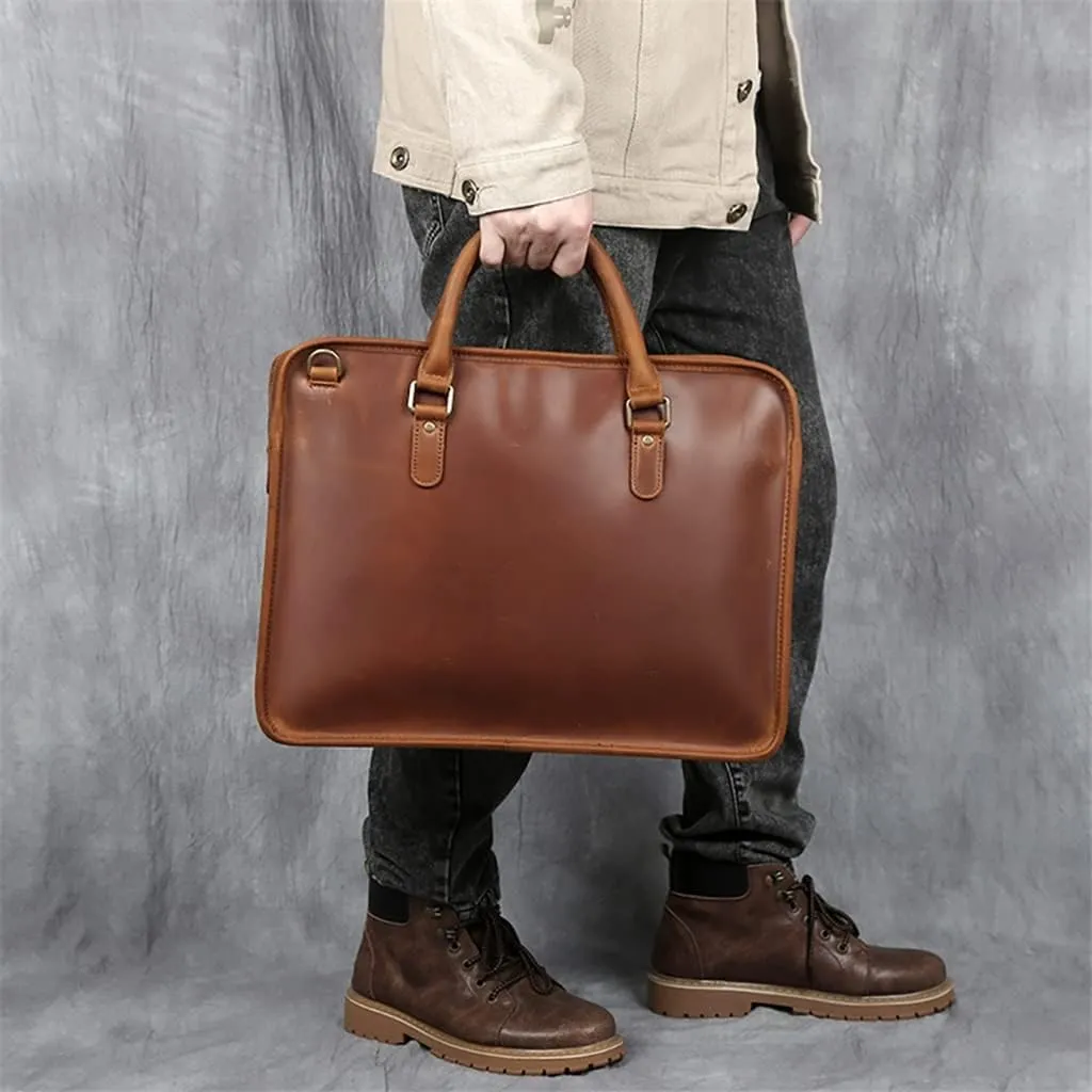 Genuine Leather Briefcase Men Bag Business Handbag Male Laptop Shoulder Bags Men Briefcase