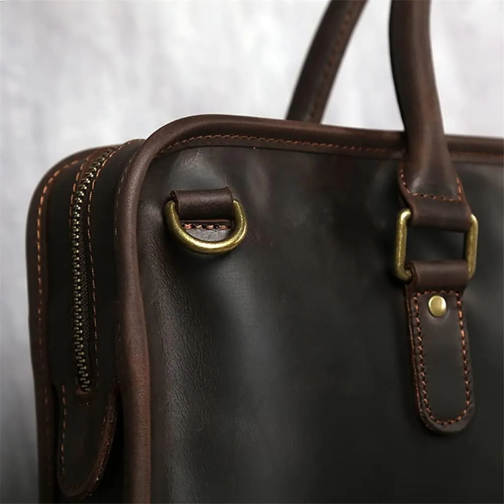 Genuine Leather Briefcase Men Bag Business Handbag Male Laptop Shoulder Bags Men Briefcase