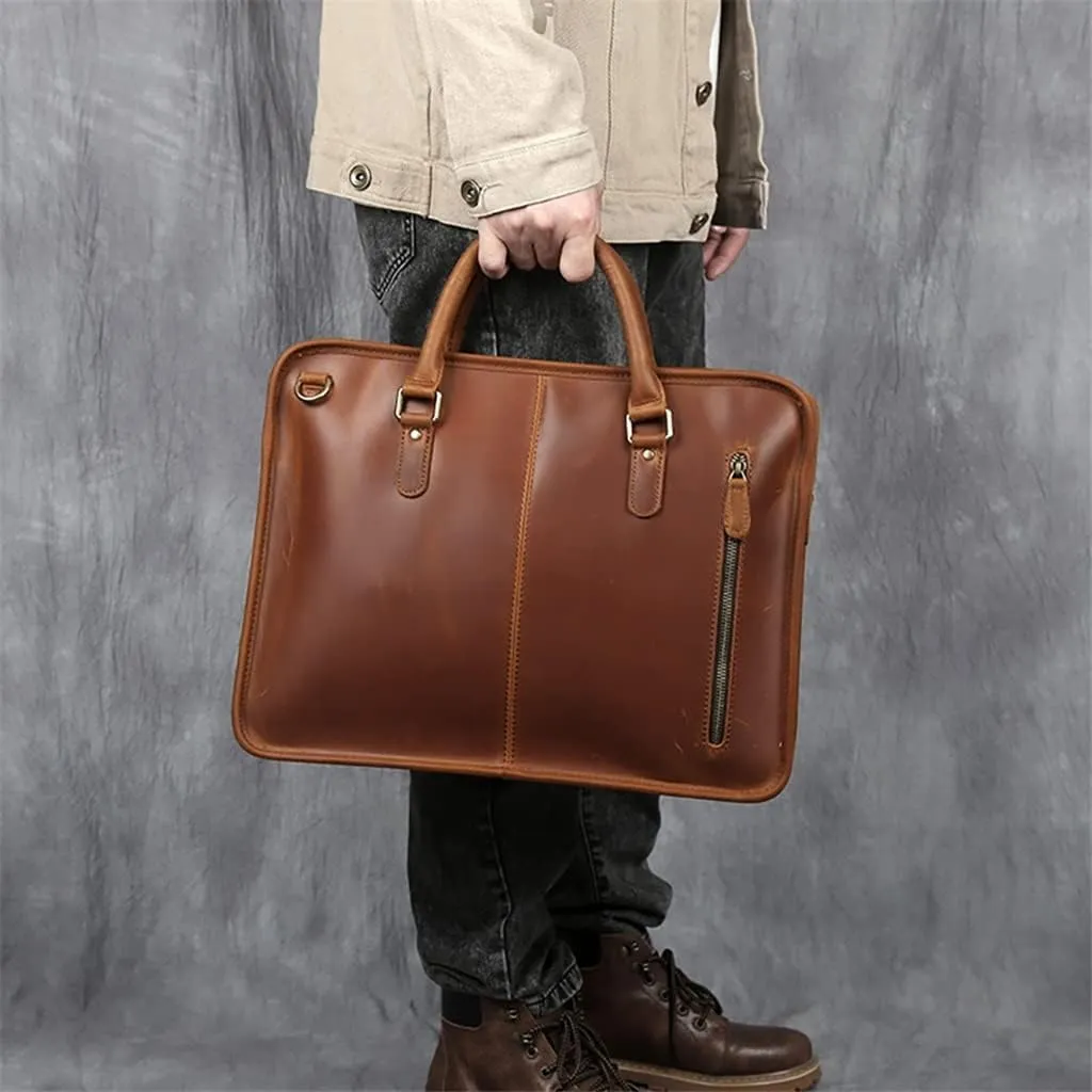 Genuine Leather Briefcase Men Bag Business Handbag Male Laptop Shoulder Bags Men Briefcase