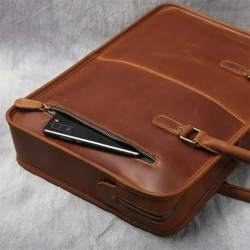 Genuine Leather Briefcase Men Bag Business Handbag Male Laptop Shoulder Bags Men Briefcase