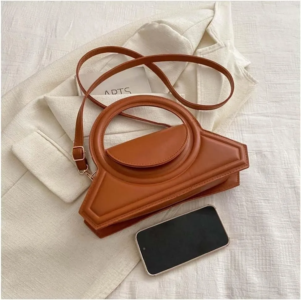 Genuine Leather Women's Shoulder Bags Retro Small Square Hobo Crossbody Handbag
