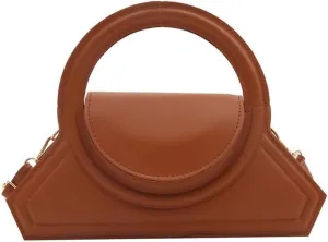 Genuine Leather Women's Shoulder Bags Retro Small Square Hobo Crossbody Handbag