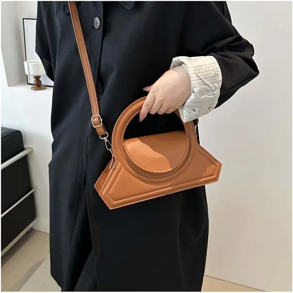 Genuine Leather Women's Shoulder Bags Retro Small Square Hobo Crossbody Handbag